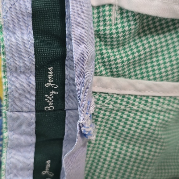 Bobby Jones Mens 38 Mint Checkered Flat Front Shorts - Picture 6 of 10